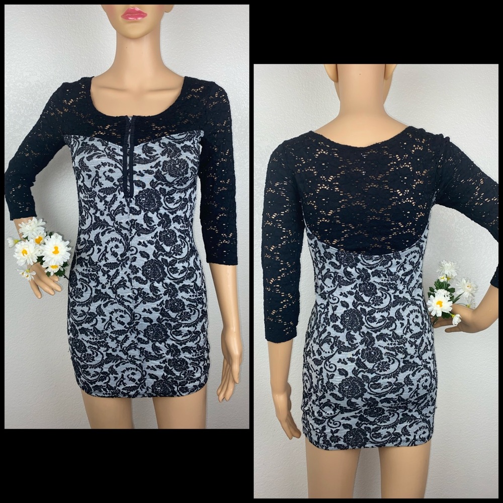 Free People Eyelet Lace Floral Jacquard Dress - Picture 7 of 14